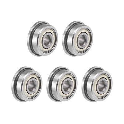 Harfington Uxcell Flange Deep Groove Ball Bearings Double Shielded Chrome Steel