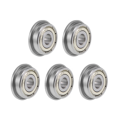 Harfington Uxcell Flange Deep Groove Ball Bearings Double Shielded Chrome Steel