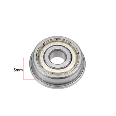 Harfington Uxcell Flange Deep Groove Ball Bearings Double Shielded Chrome Steel