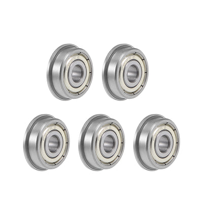 Harfington Uxcell Flange Deep Groove Ball Bearings Double Shielded Chrome Steel