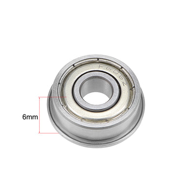 Harfington Uxcell Flange Deep Groove Ball Bearings Double Shielded Chrome Steel