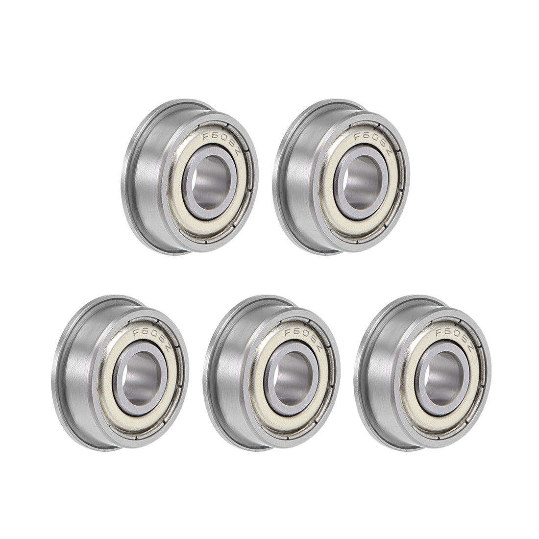 uxcell Uxcell Flange Deep Groove Ball Bearings Double Shielded Chrome Steel