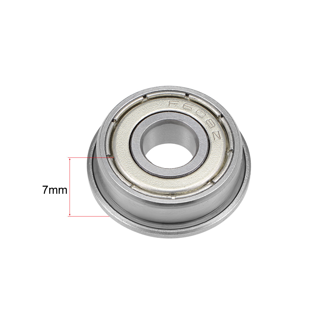 uxcell Uxcell Flange Deep Groove Ball Bearings Double Shielded Chrome Steel