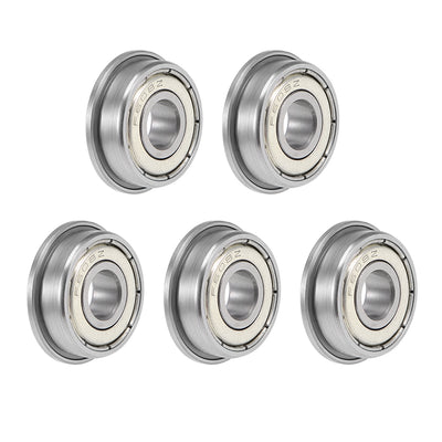 Harfington Uxcell Flange Deep Groove Ball Bearings Double Shielded Chrome Steel