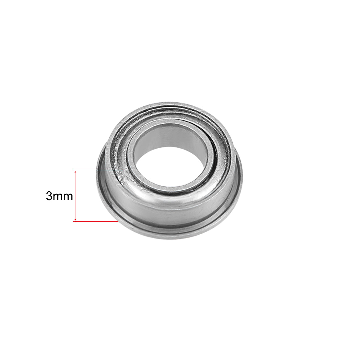 uxcell Uxcell Miniature Flange Deep Groove Ball Bearings Double Shielded Chrome Steel