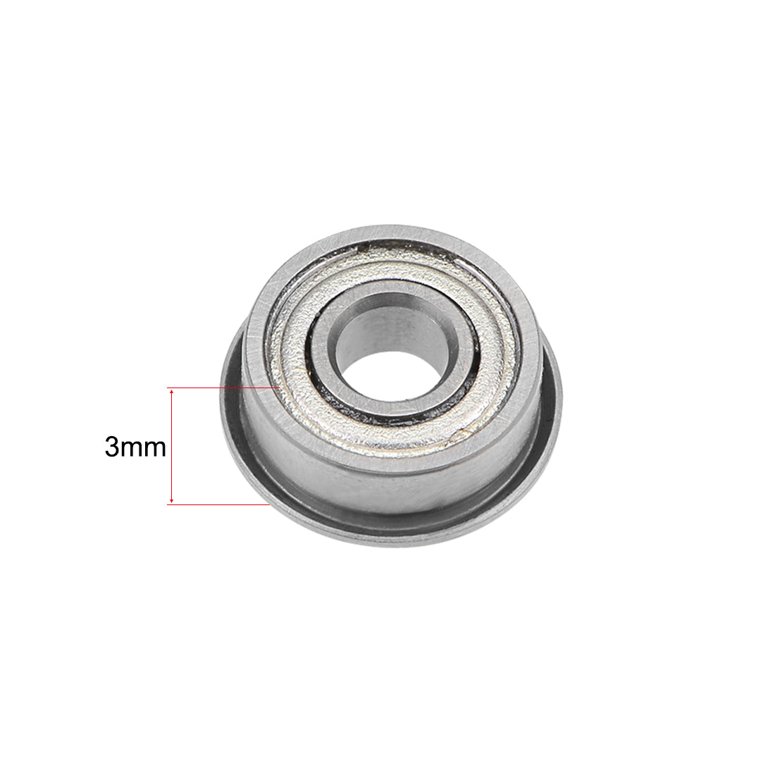 uxcell Uxcell Miniature Flange Deep Groove Ball Bearings Double Shielded Chrome Steel