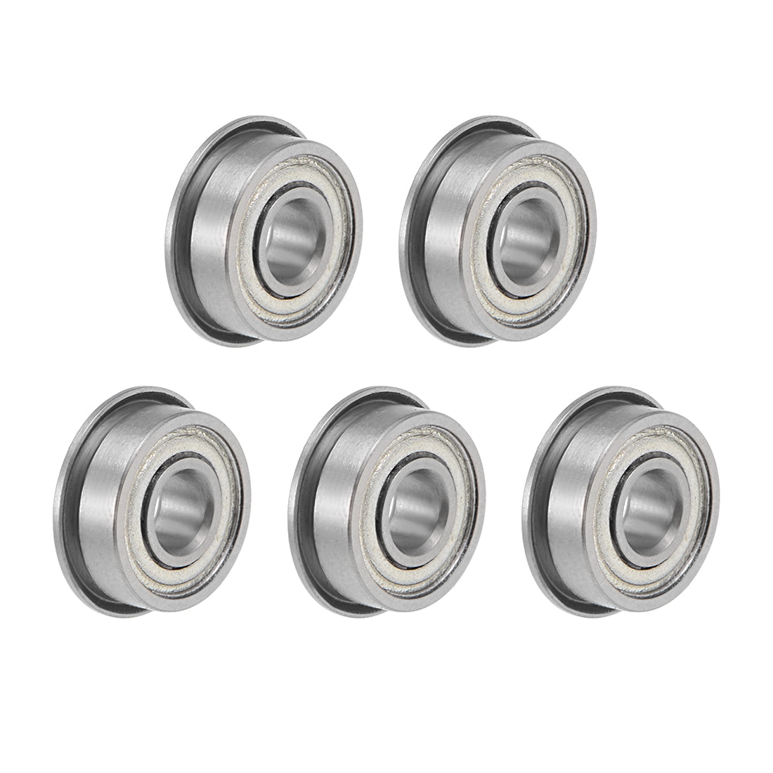 uxcell Uxcell Miniature Flange Deep Groove Ball Bearings Double Shielded Chrome Steel