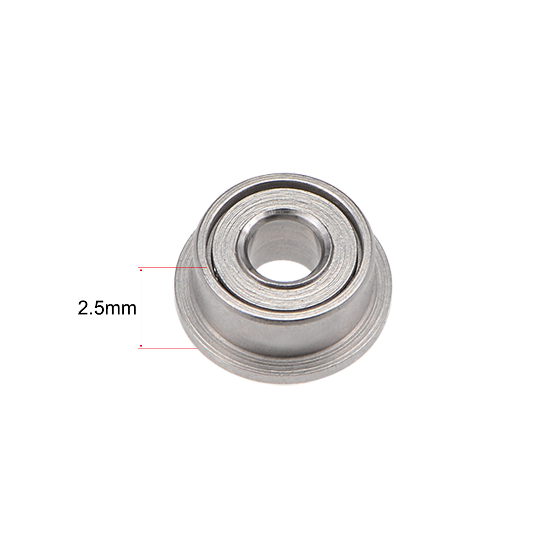 uxcell Uxcell Miniature Flange Deep Groove Ball Bearings Double Shielded Chrome Steel