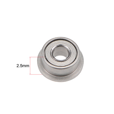 Harfington Uxcell Miniature Flange Deep Groove Ball Bearings Double Shielded Chrome Steel