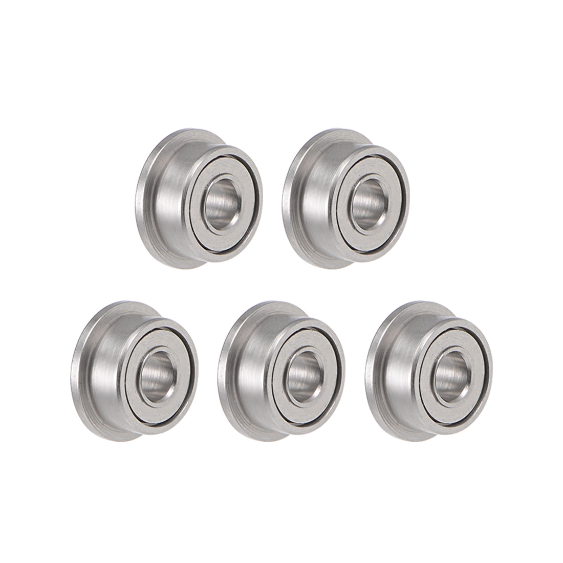 uxcell Uxcell Miniature Flange Deep Groove Ball Bearings Double Shielded Chrome Steel