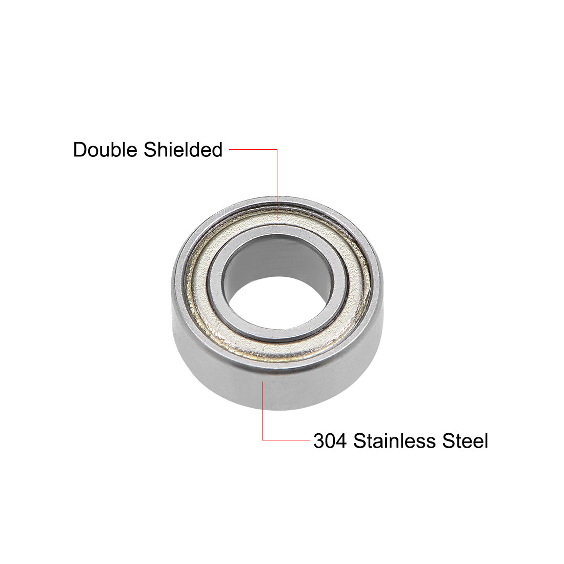 uxcell Uxcell Deep Groove Ball Bearings Z2 Double Shielded Chrome Steel Roller