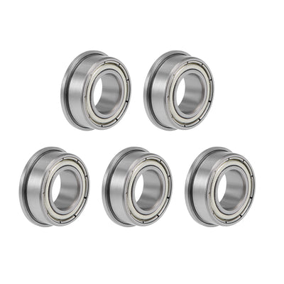 Harfington Uxcell Flange Deep Groove Ball Bearings Double Shielded Chrome Steel