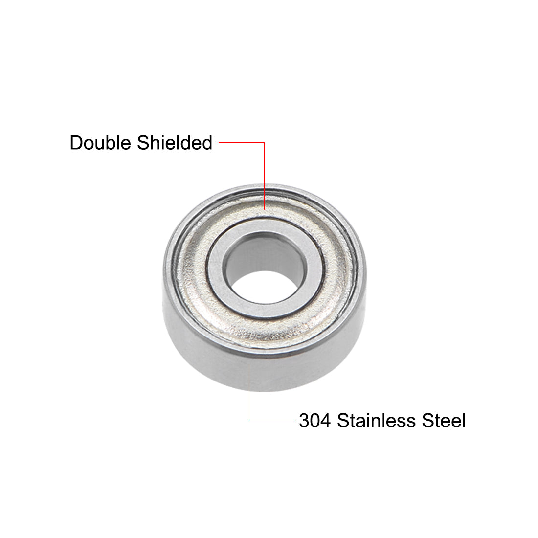 uxcell Uxcell MR83ZZ Ball Bearing 3x8x3mm ABEC-1 Chrome Steel Bearings 5pcs