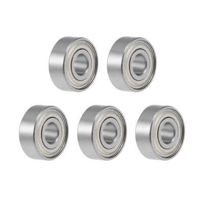 uxcell Uxcell MR83ZZ Ball Bearing 3x8x3mm ABEC-1 Chrome Steel Bearings 5pcs