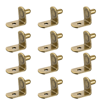 uxcell Uxcell Shelf Support Peg,5mm L-Shaped Support, Furniture Cabinet Closet Shelf,Bracket Pegs with Hole,for Kitchen Furniture Book Shelves Supplies,Bronze,50pcs