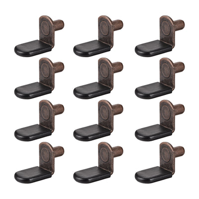 uxcell Uxcell Shelf Support Peg,6mm L-Shaped Support, Furniture Cabinet Shelf,Bracket Pegs w Sleeve,for Kitchen Furniture Book Shelves Supplies,Antique Bronze 30pcs