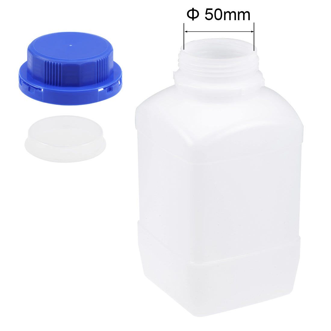 uxcell Uxcell Plastic Lab Chemical Reagent Bottle 1200ml/40.6oz Wide Mouth Sample Sealing Liquid Storage Container Translucent