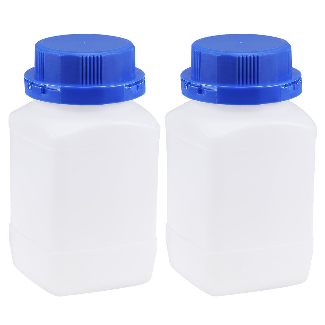 uxcell Uxcell Plastic Lab Chemical Reagent Bottle 500ml/16.9oz Wide Mouth Sample Sealing Liquid Storage Container Translucent 2pcs