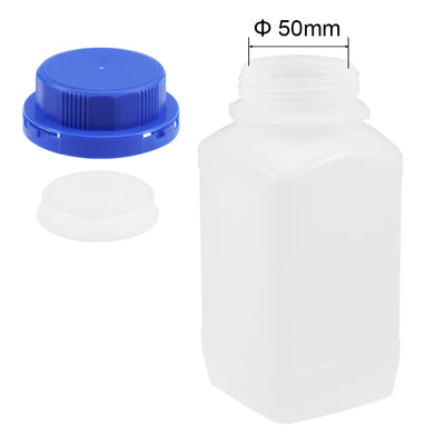 Harfington Uxcell Plastic Lab Chemical Reagent Bottle 650ml/22oz Wide Mouth Sample Sealing Liquid Storage Container Translucent 5pcs