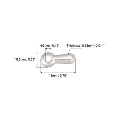 Harfington Uxcell Frame Turn Button, 3/4" Metal Ridged with Screws for Hanging Pictures, 100 Pcs (Silver Tone)