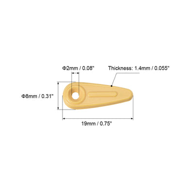 Harfington Uxcell Frame Turn Button, 3/4" Plastic Indicator Shape with Screws for Hanging Pictures, 20 Pcs (Yellow)