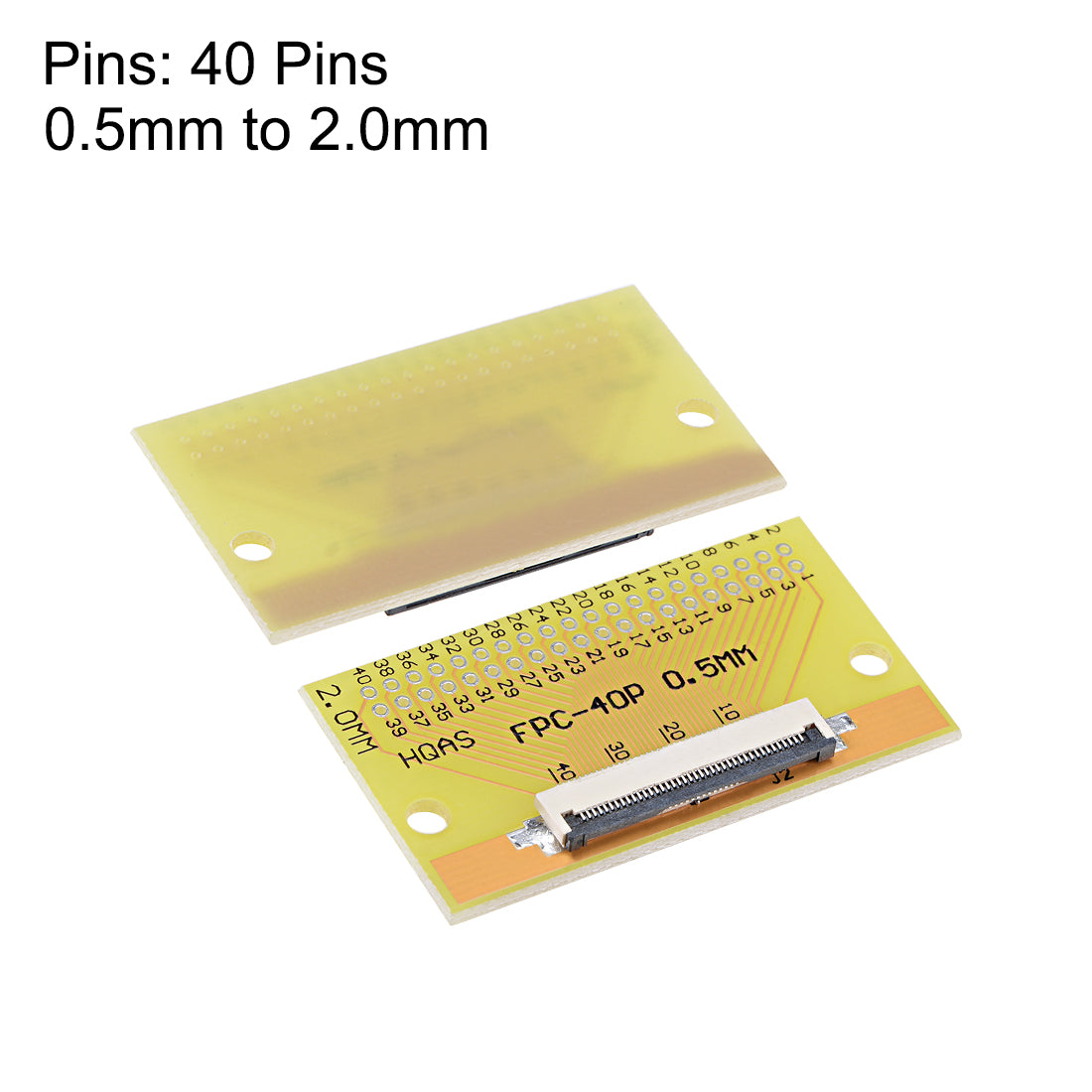 uxcell Uxcell FFC FPC 40 Pin 0.5mm Pitch to DIP 2.0mm PCB Converter Board Couple Extend Adapter