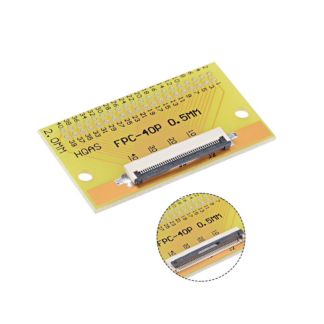 uxcell Uxcell FFC FPC 40 Pin 0.5mm Pitch to DIP 2.0mm PCB Converter Board Couple Extend Adapter