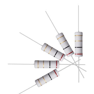 uxcell Uxcell 10Pcs 5W 5 Watt Metal Oxide Film Resistor Lead 2 Ohm ±5% Tolerance