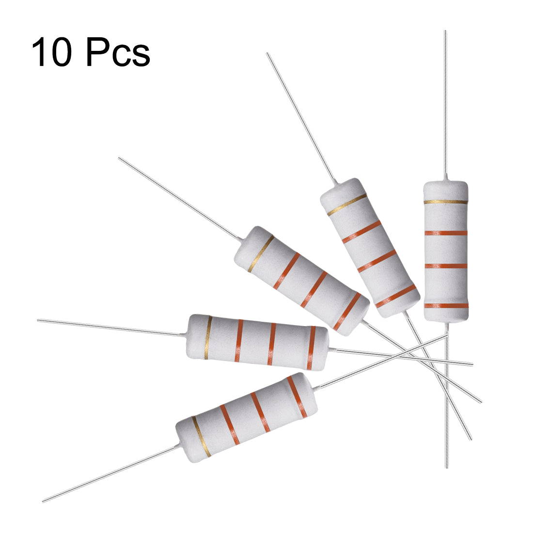 uxcell Uxcell 10 Pcs 5W 5 Watt Metal Oxide Film Resistor Axile Lead 33K Ohm ±5% Tolerance