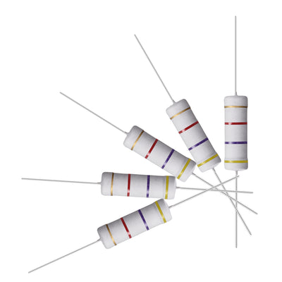 uxcell Uxcell 30 Pcs 5W 5 Watt Metal Oxide Film Resistor Axile Lead 4.7K Ohm ±5% Tolerance