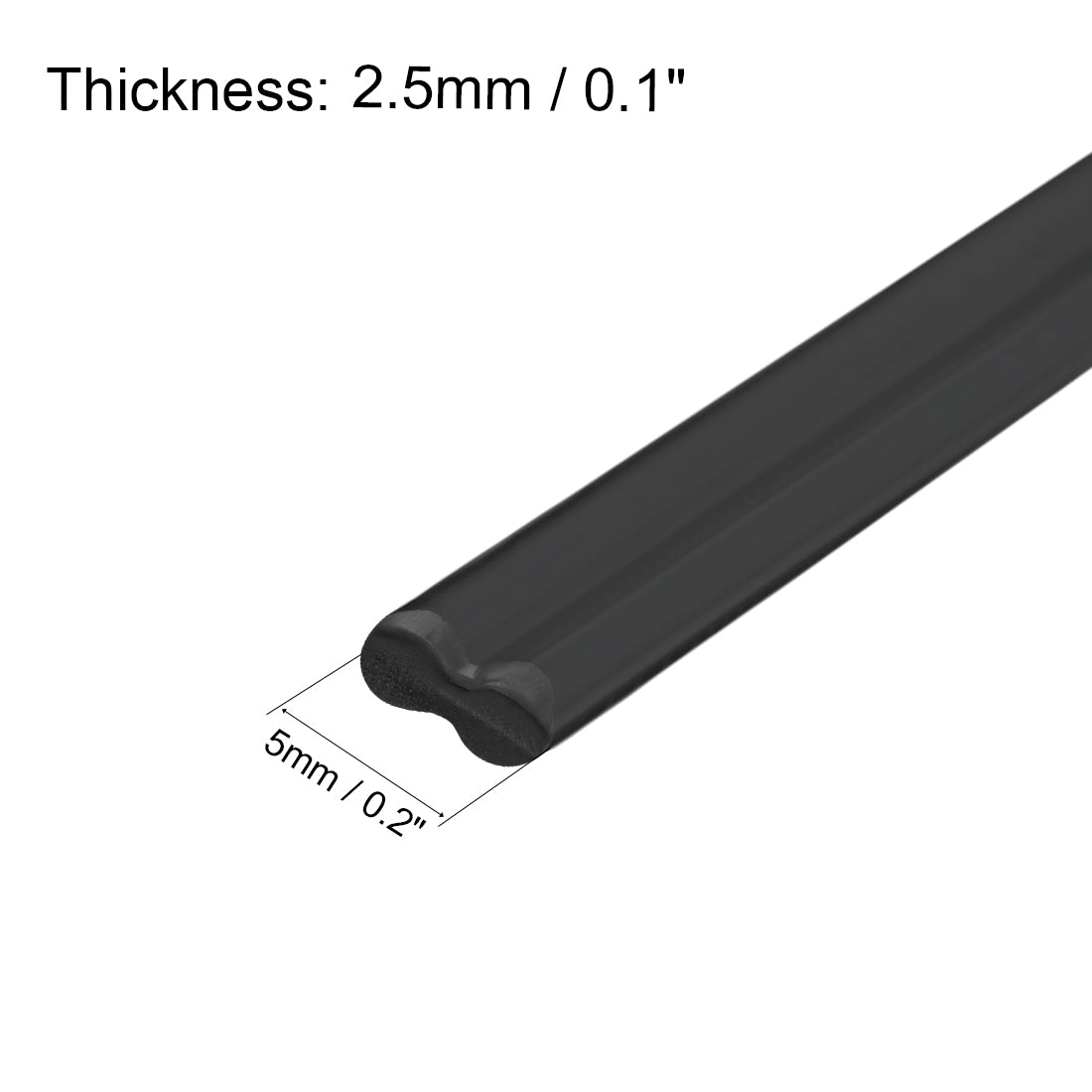 uxcell Uxcell ABS Plastic Welding Rods,5mm Wide,2.5mm Thickness,1 Meter,Welding Stick,for Plastic Welder Gun/Hot Air Gun,Black,3pcs