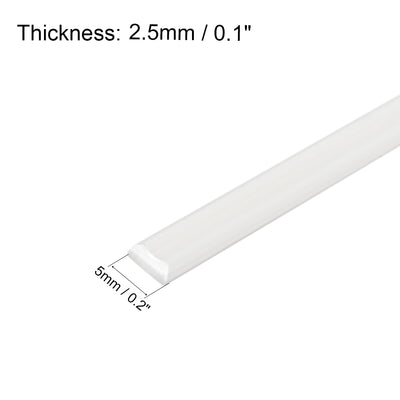 Harfington Uxcell ABS Plastic Welding Rods,5mm Wide,2.5mm Thickness,1 Meter,Welding Stick,for Plastic Welder Gun/Hot Air Gun,White,3pcs