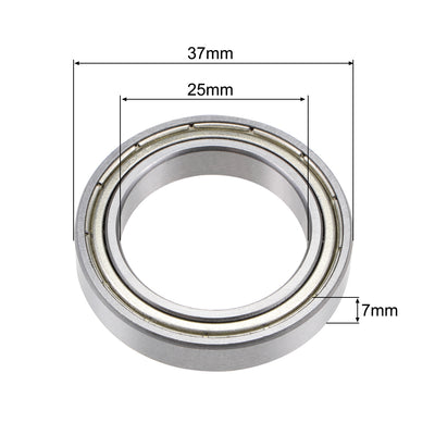 Harfington Uxcell Deep Groove Ball Bearings Thin Section Double Shield Chrome Steel