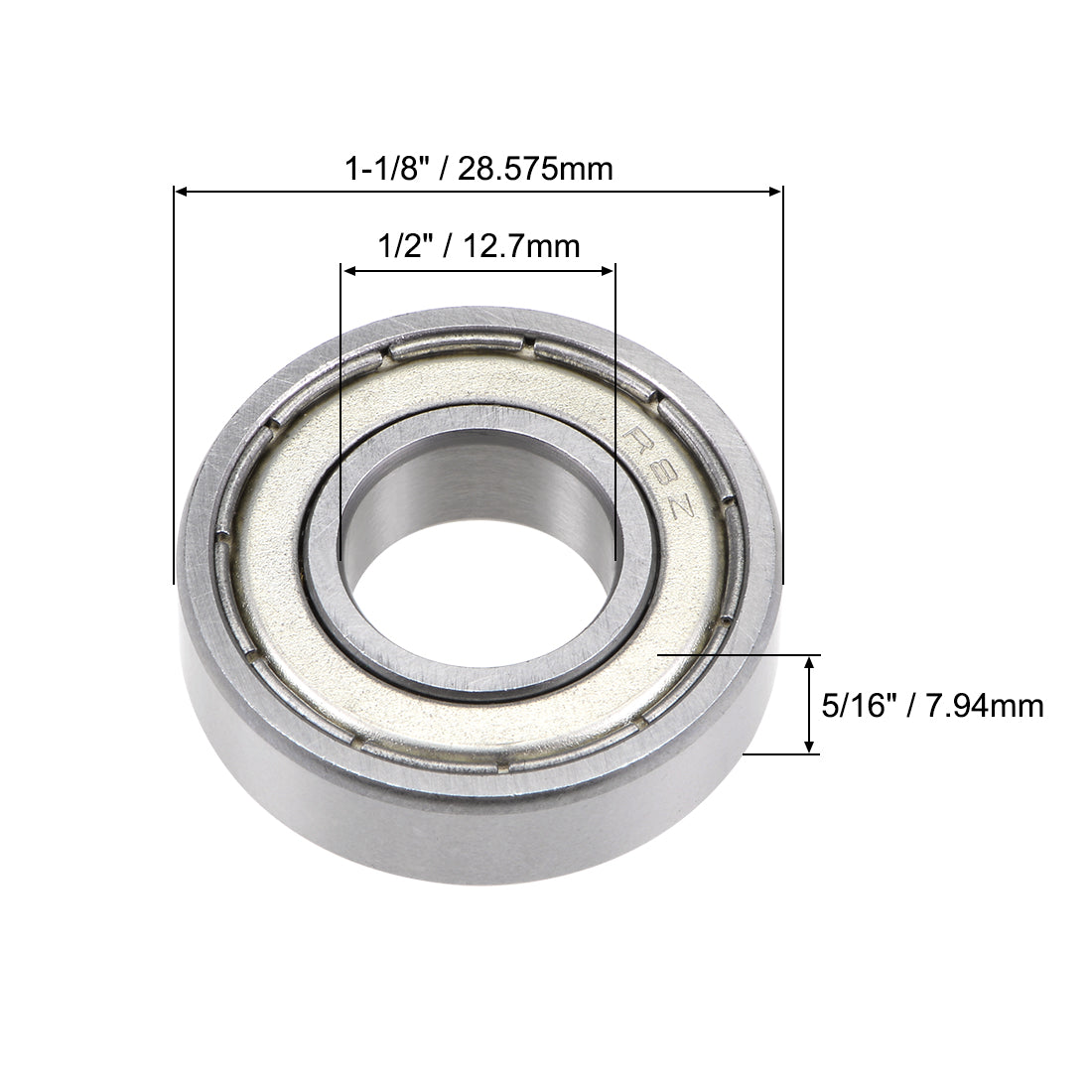 uxcell Uxcell Deep Groove Ball Bearings Inch Double Shielded Chrome Steel ABEC1