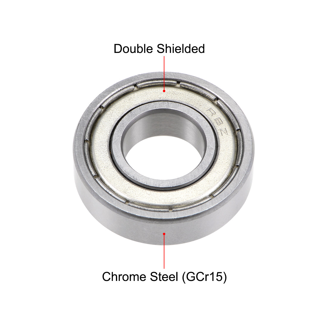 uxcell Uxcell Deep Groove Ball Bearing Double Shielded Chrome Roller Bearings