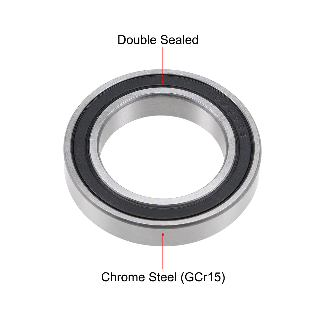 uxcell Uxcell Deep Groove Ball Bearing Double Sealed Chrome Steel P0 Z1 Metric Bearings