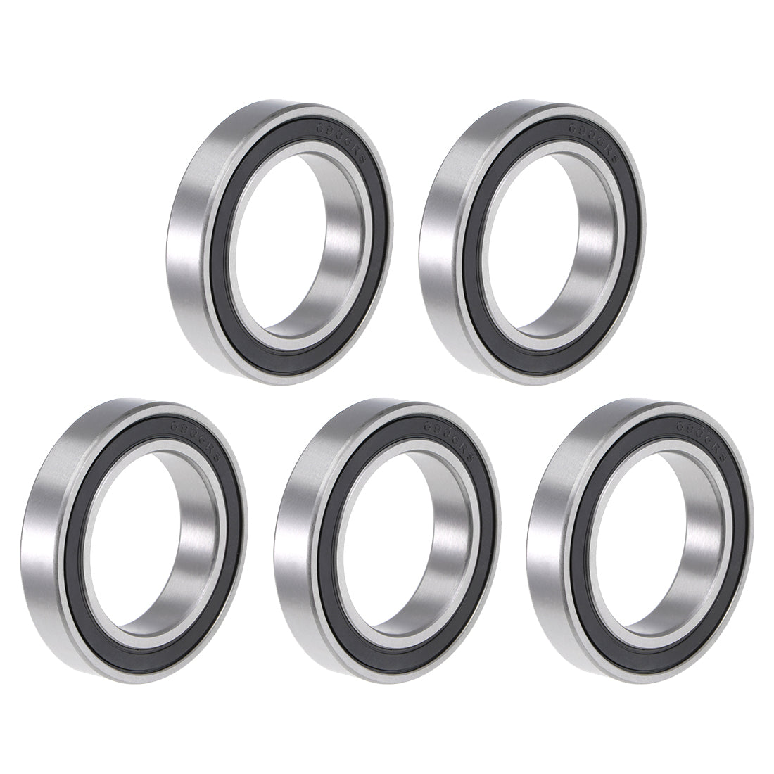 uxcell Uxcell Deep Groove Ball Bearing Double Sealed Chrome Steel P0 Z1 Metric Bearings