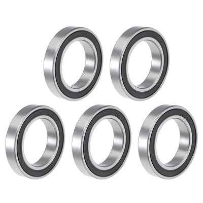 Harfington Uxcell Deep Groove Ball Bearing Double Sealed Chrome Steel P0 Z1 Metric Bearings