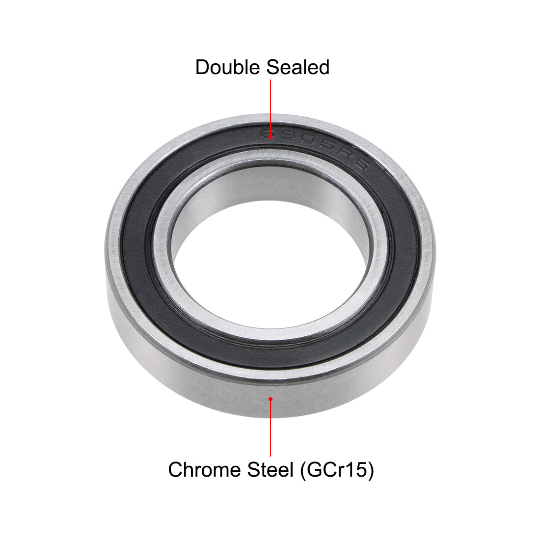 uxcell Uxcell Deep Groove Ball Bearing Double Sealed Chrome Steel Bearings