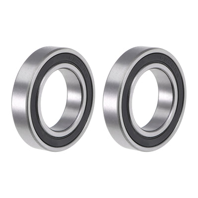 Harfington Uxcell Deep Groove Ball Bearing Double Seal Chrome Steel P0 Z1 Metric Bearings