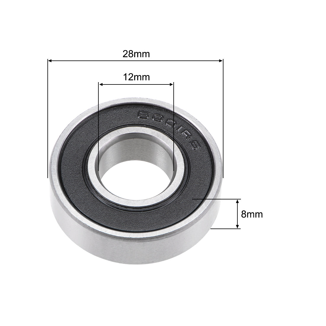 uxcell Uxcell Deep Groove Ball Bearing Double Sealed ABEC-3 Z1 Bearing