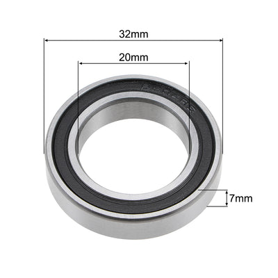 Harfington Uxcell Deep Groove Ball Bearings Thin Section Double Sealed Chrome Steel Z1