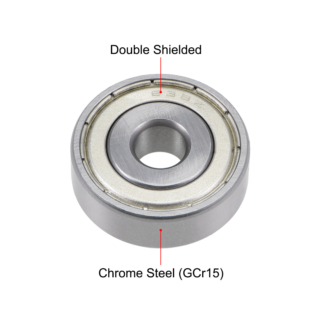 uxcell Uxcell Deep Groove Ball Bearings Metric Double Shielded Chrome Steel ABEC3 Z1