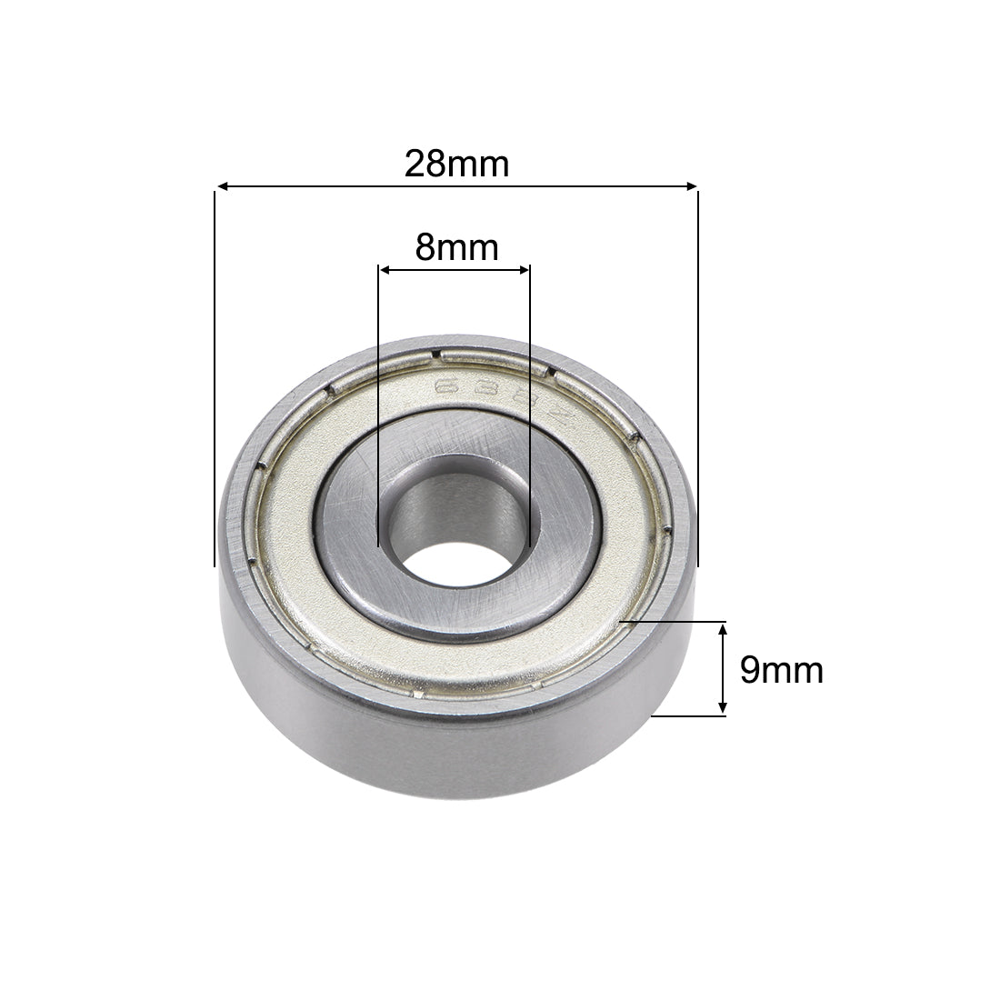 uxcell Uxcell Deep Groove Ball Bearings Metric Double Shielded Chrome Steel ABEC3 Z1