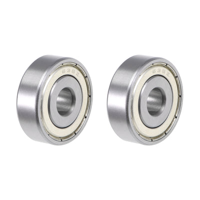 Harfington Uxcell Deep Groove Ball Bearings Metric Double Shielded Chrome Steel ABEC3 Z1