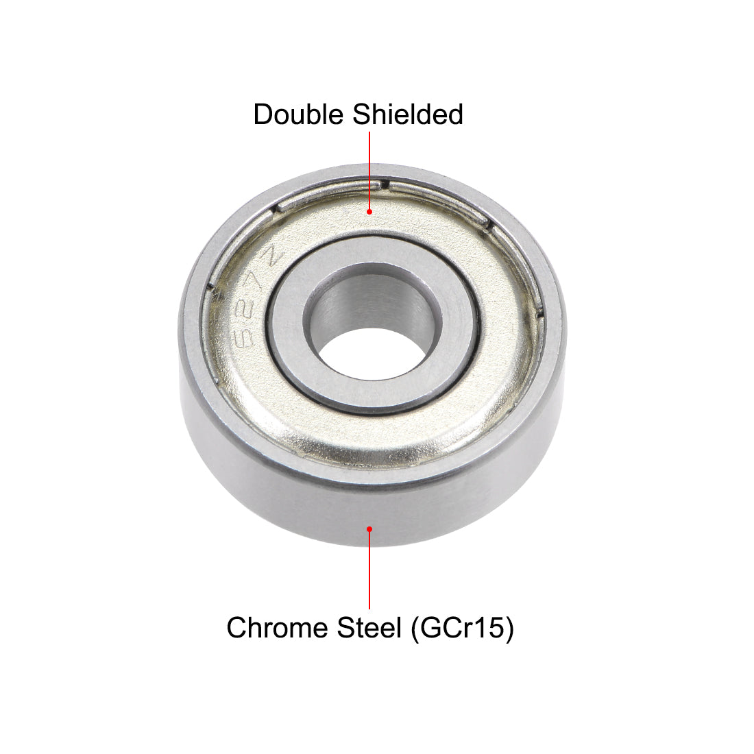 uxcell Uxcell Deep Groove Ball Bearings Metric Double Shielded Chrome Steel ABEC3 Z1