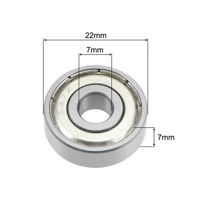 Harfington Uxcell Deep Groove Ball Bearings Metric Double Shielded Chrome Steel ABEC3 Z1