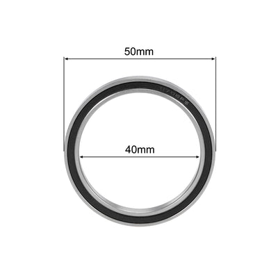 Harfington Uxcell 6708-2RS Ball Bearing 40x50x6mm Double Sealed ABEC-3 Bearings