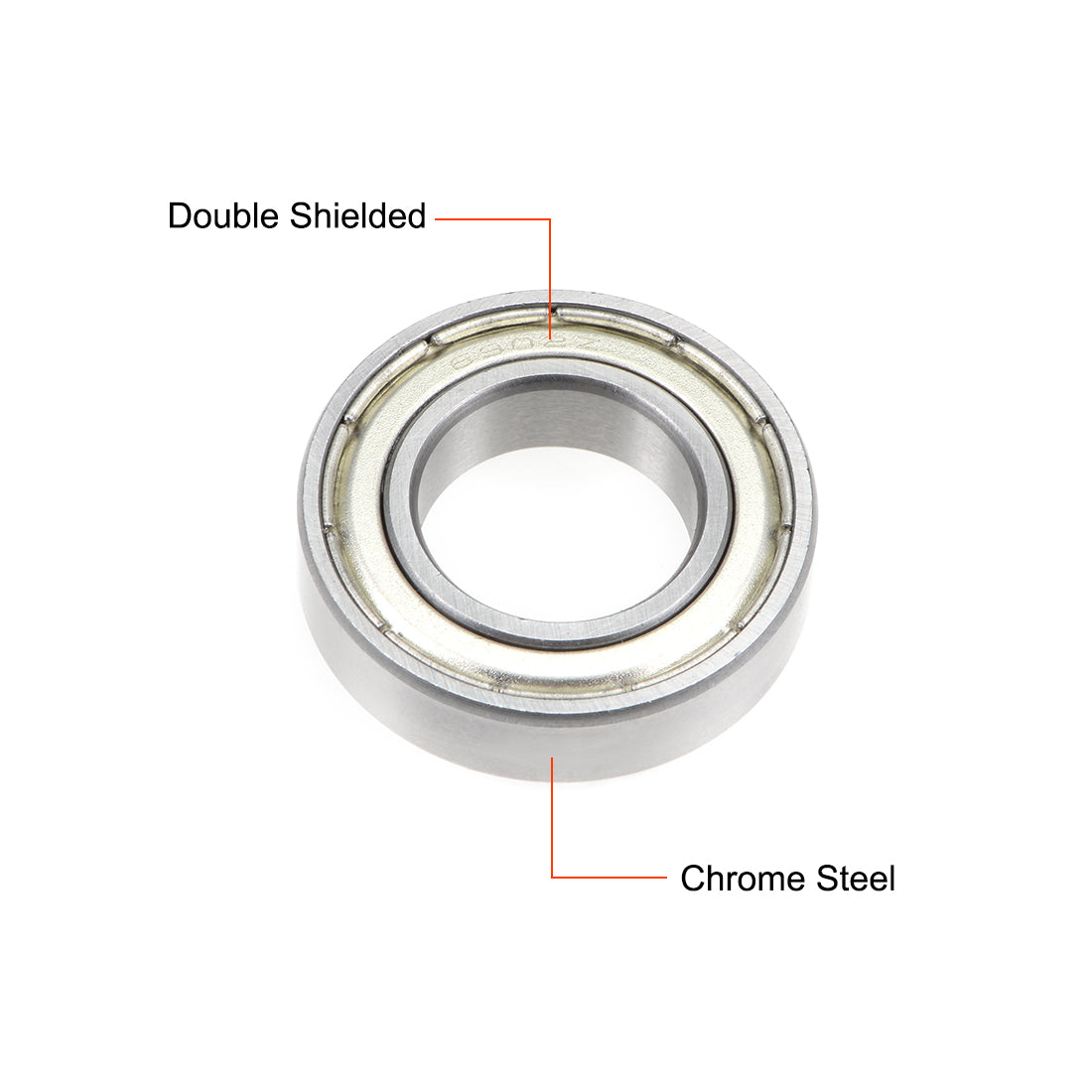 uxcell Uxcell Deep Groove Ball Bearings Metric Double Shielded Chrome Steel ABEC3 Z1