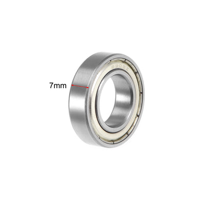 Harfington Uxcell Deep Groove Ball Bearings Metric Double Shielded Chrome Steel ABEC3 Z1